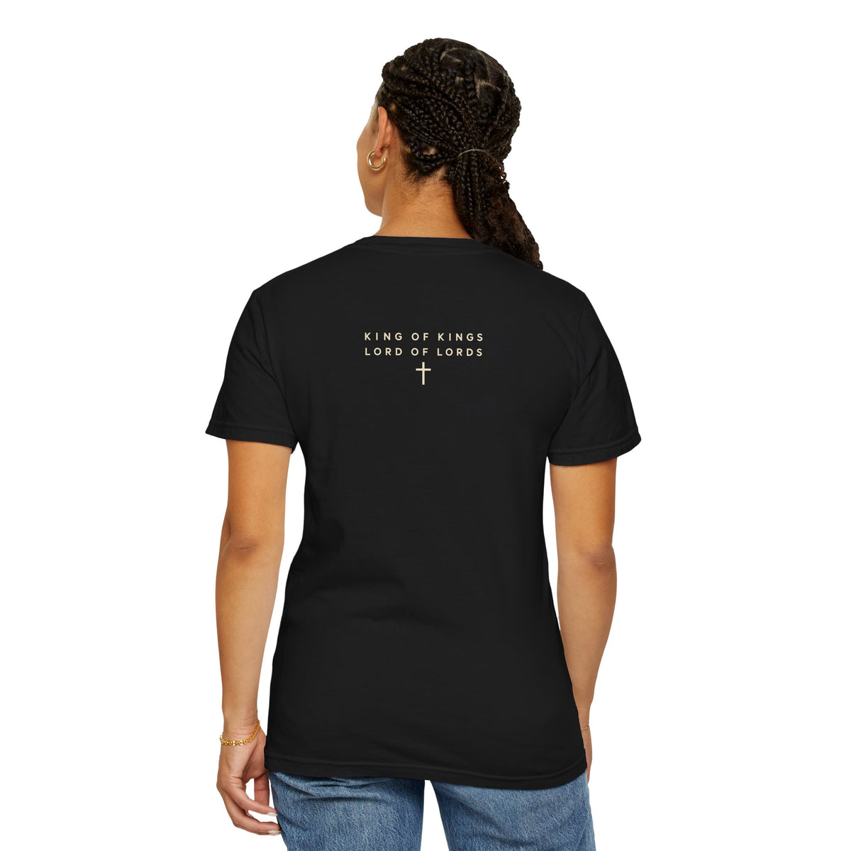 Jesus King of Kings Cross Graphic T-Shirt | Faith Action Apparel