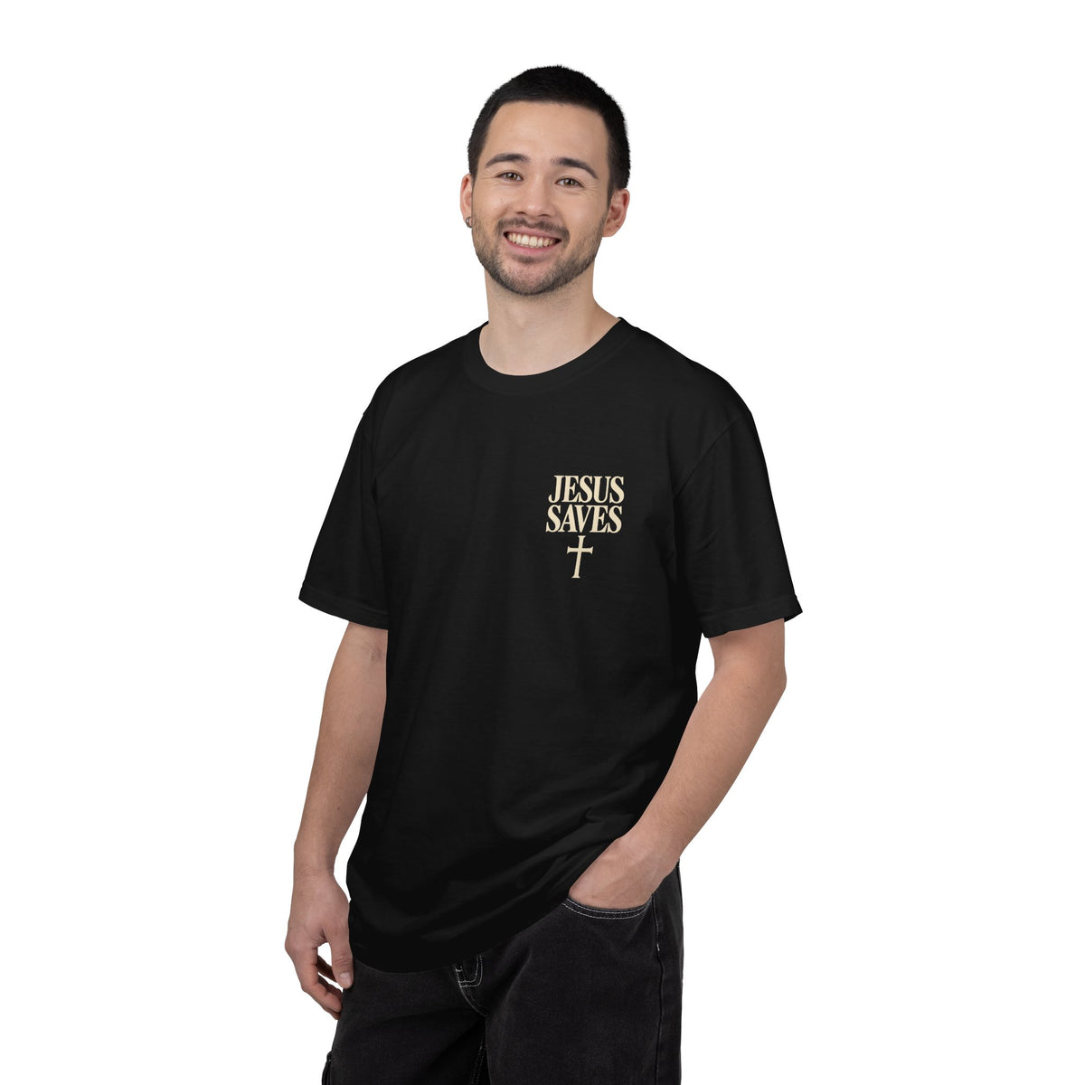 Jesus Saves — John 3:16 | Christian Graphic T-Shirt