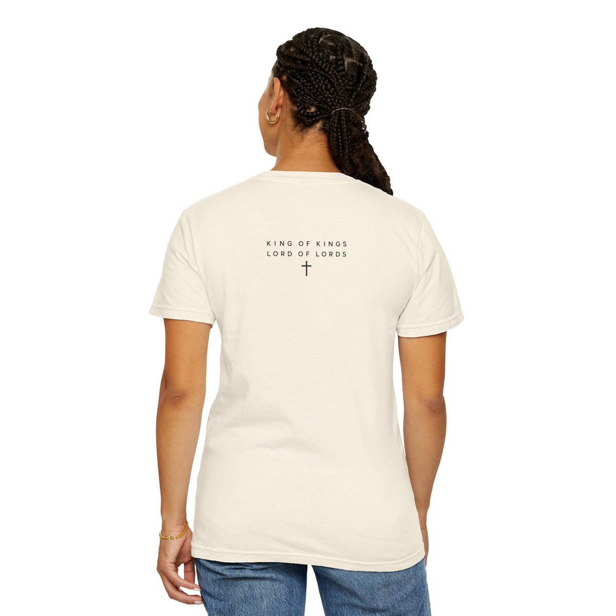 Jesus King of Kings Cross Graphic T-Shirt | Faith Action Apparel