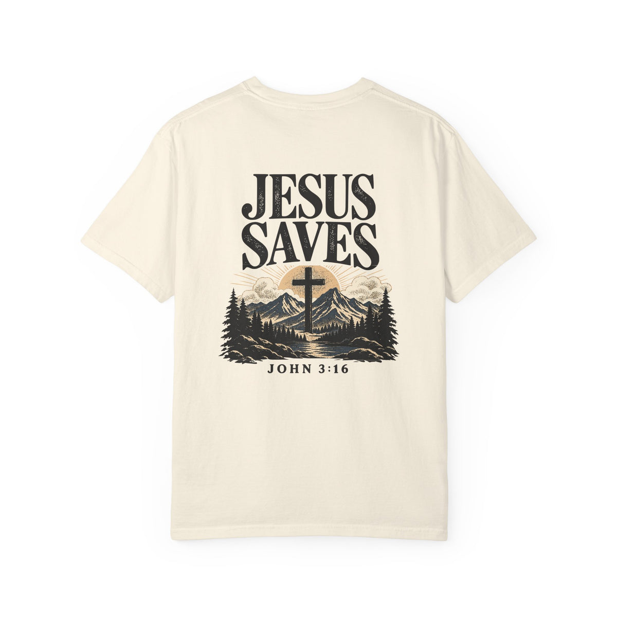 Jesus Saves — John 3:16 | Christian Graphic T-Shirt