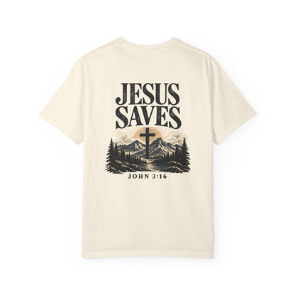 Jesus Saves — John 3:16 | Christian Graphic T-Shirt