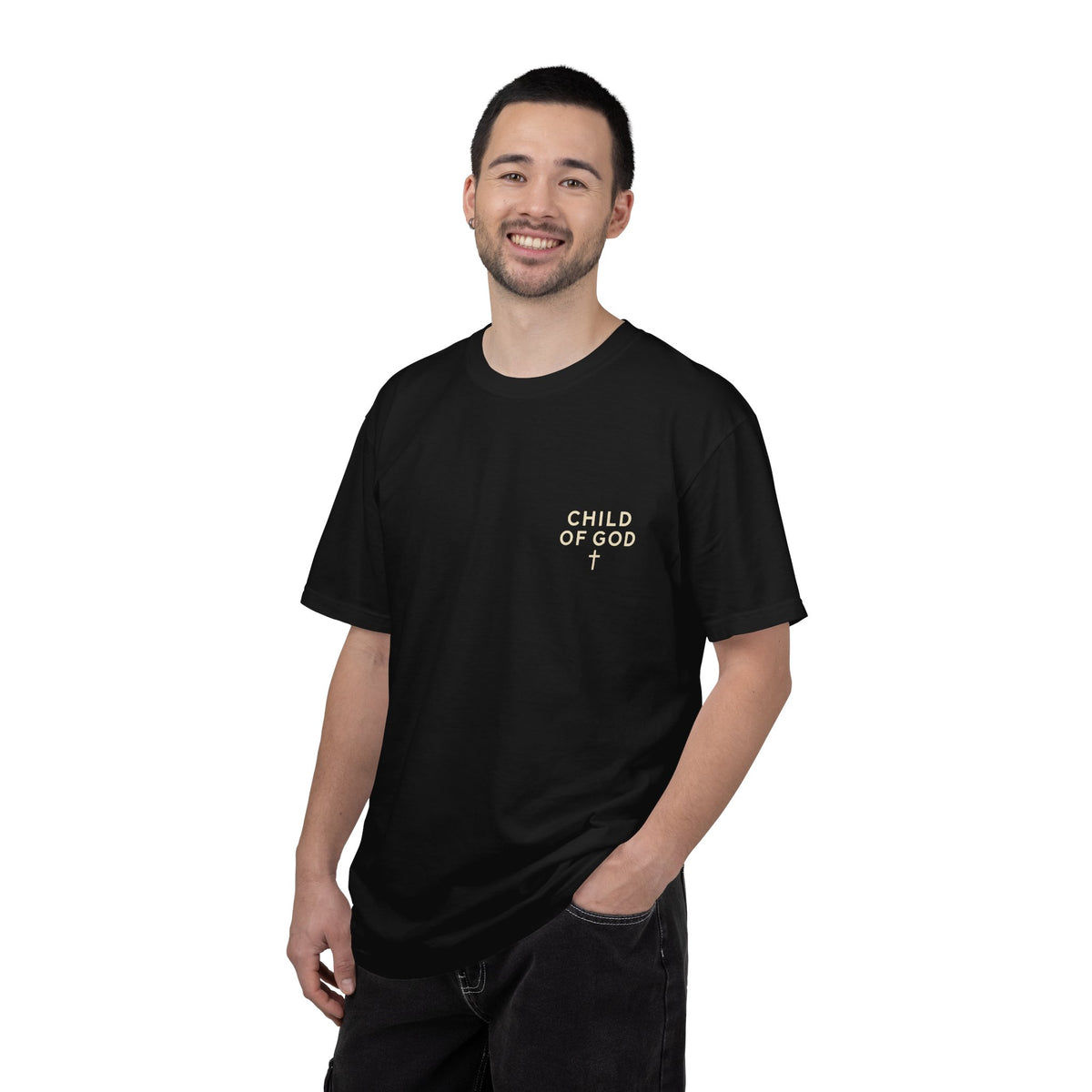 Child of God Mountain Graphic T-Shirt | Faith Action Apparel