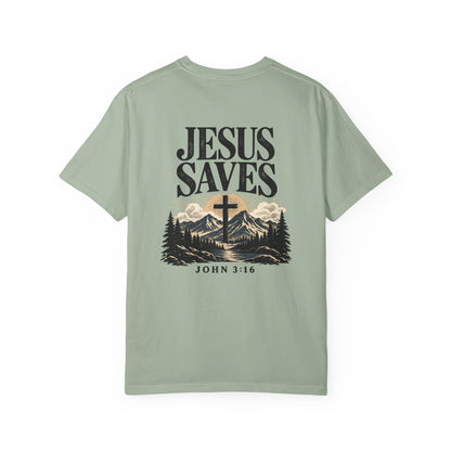 Jesus Saves — John 3:16 | Christian Graphic T-Shirt