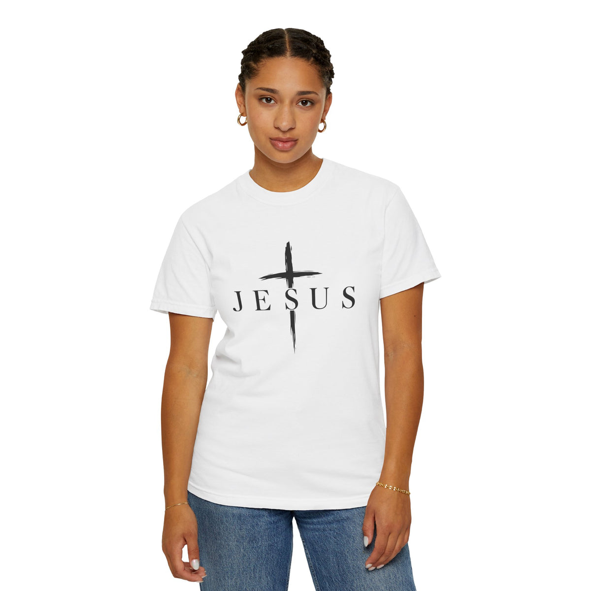 Jesus King of Kings Cross Graphic T-Shirt | Faith Action Apparel
