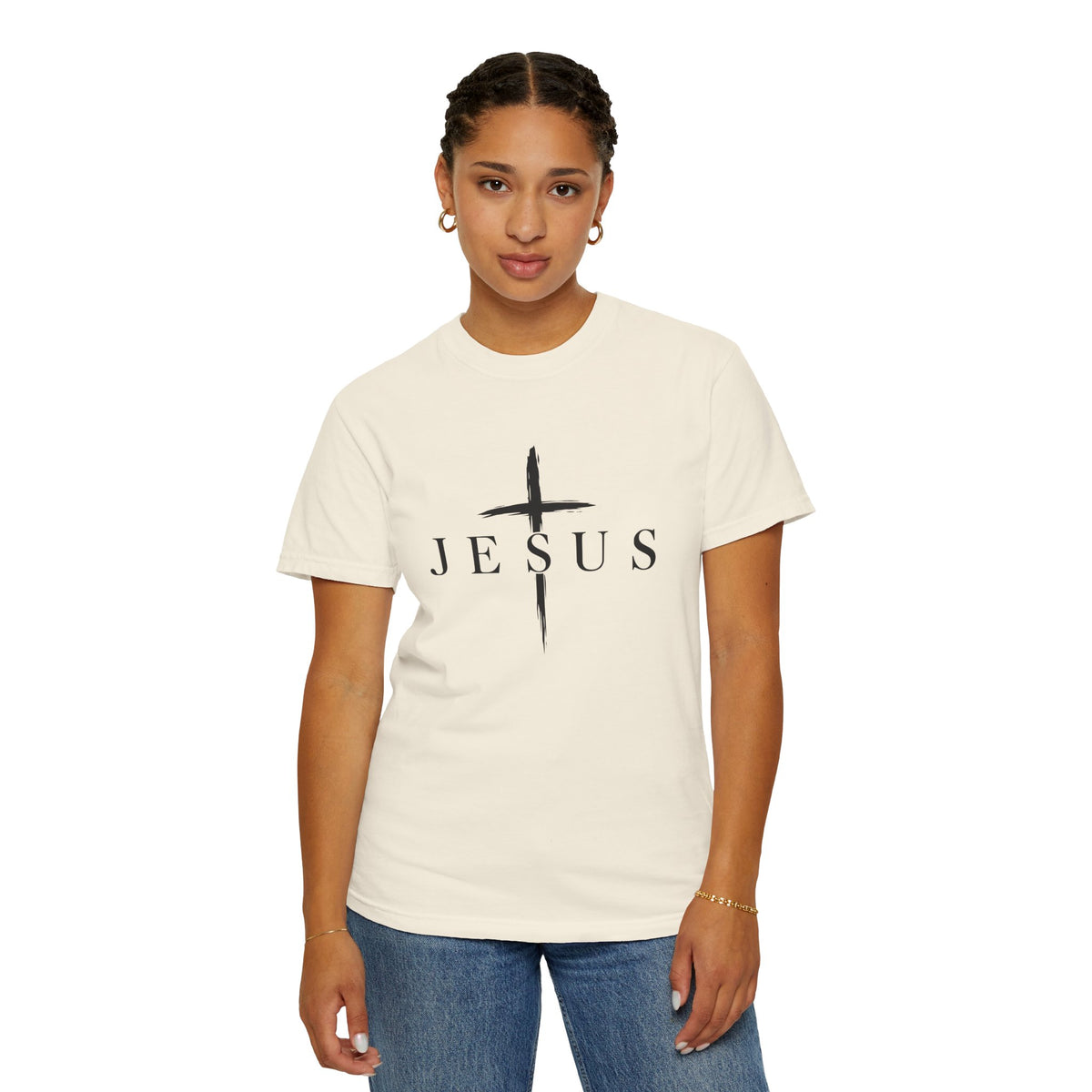 Jesus King of Kings Cross Graphic T-Shirt | Faith Action Apparel