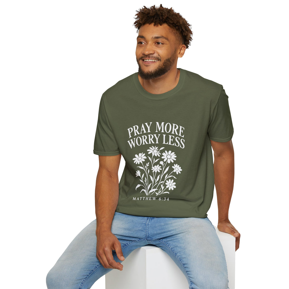 Pray More, Worry Less Everyday T-Shirt