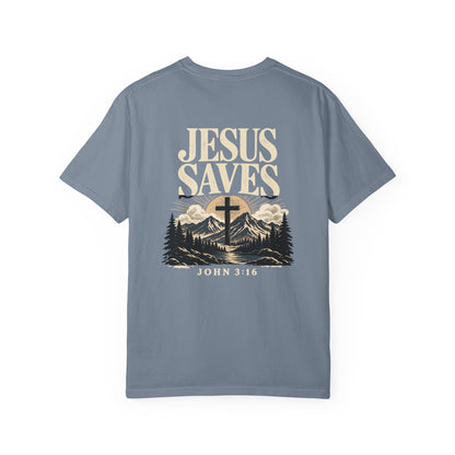 Jesus Saves — John 3:16 | Christian Graphic T-Shirt