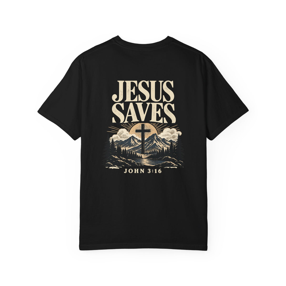Jesus Saves — John 3:16 | Christian Graphic T-Shirt