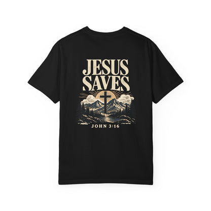 Jesus Saves — John 3:16 | Christian Graphic T-Shirt