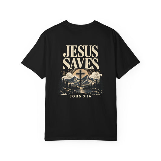 Jesus Saves — John 3:16 | Christian Graphic T-Shirt