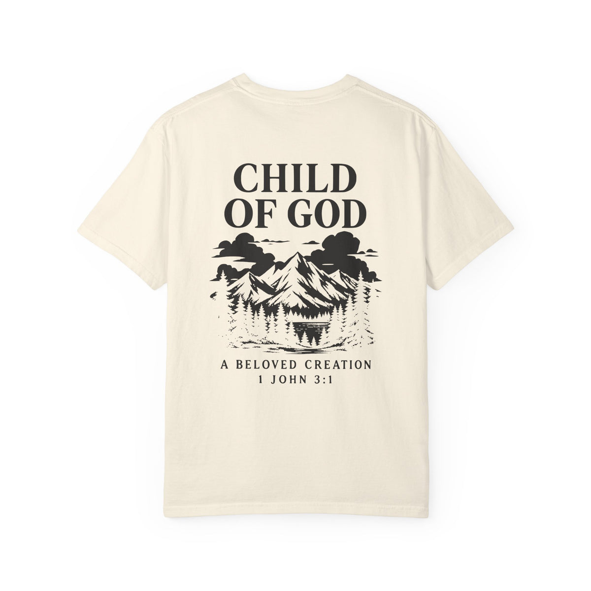 Child of God Mountain Graphic T-Shirt | Faith Action Apparel
