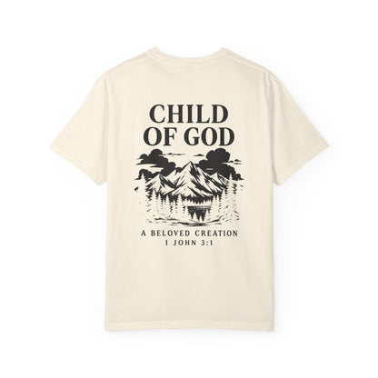 Child of God Mountain Graphic T-Shirt | Faith Action Apparel