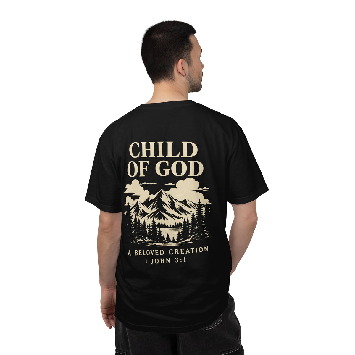 Child of God Mountain Graphic T-Shirt | Faith Action Apparel