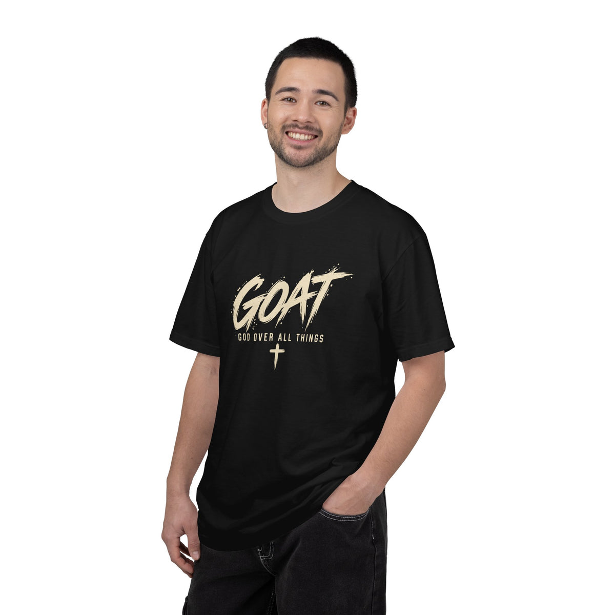 GOAT — God Over All Things | Christian Graphic T-Shirt