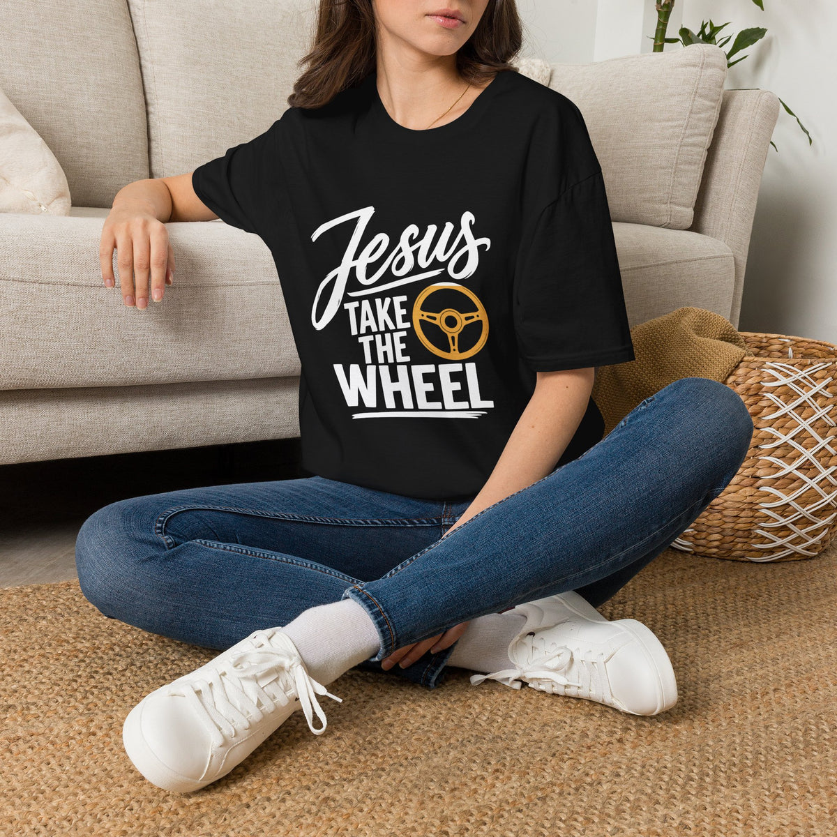 Jesus Take the Wheel Essentials T-Shirt