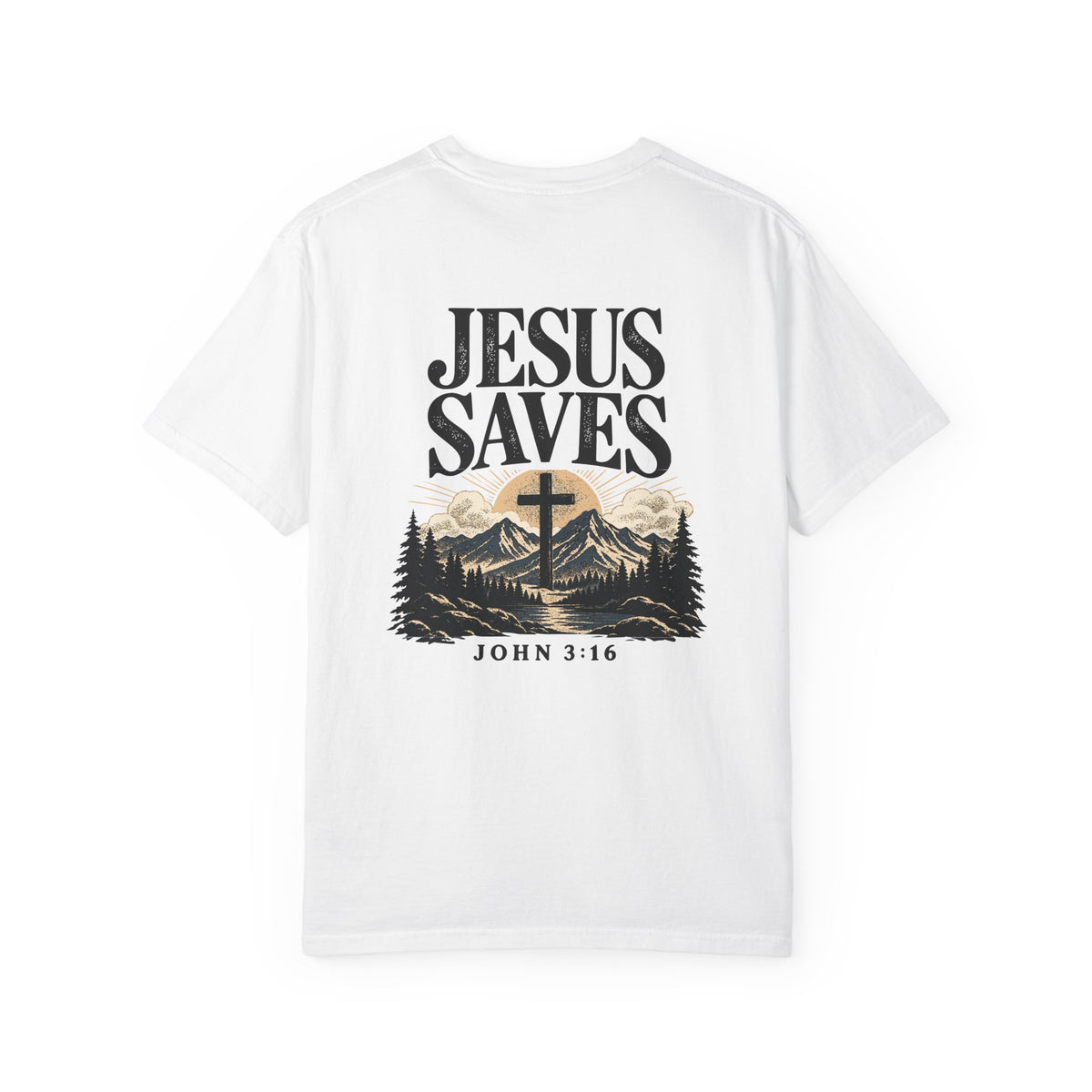 Jesus Saves — John 3:16 | Christian Graphic T-Shirt