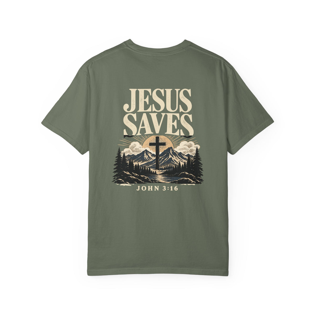 Jesus Saves — John 3:16 | Christian Graphic T-Shirt