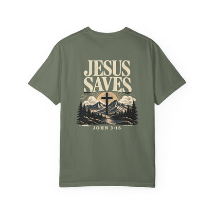 Jesus Saves — John 3:16 | Christian Graphic T-Shirt
