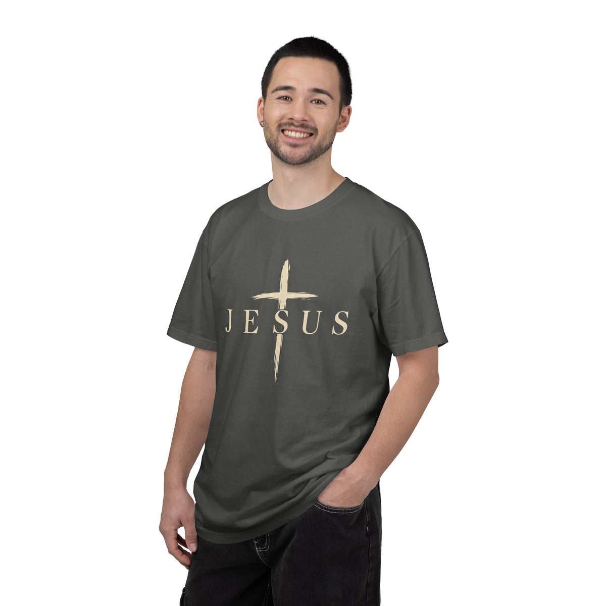 Jesus King of Kings Cross Graphic T-Shirt | Faith Action Apparel
