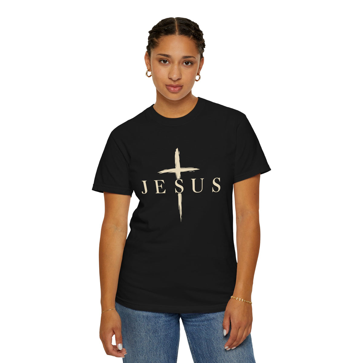 Jesus King of Kings Cross Graphic T-Shirt | Faith Action Apparel