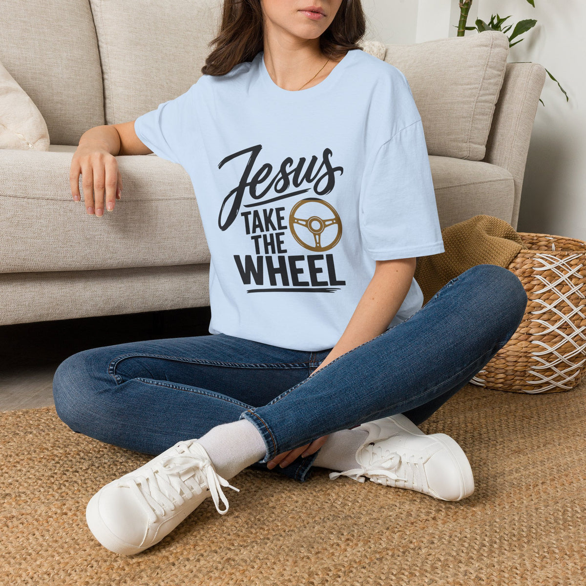 Jesus Take the Wheel Essentials T-Shirt