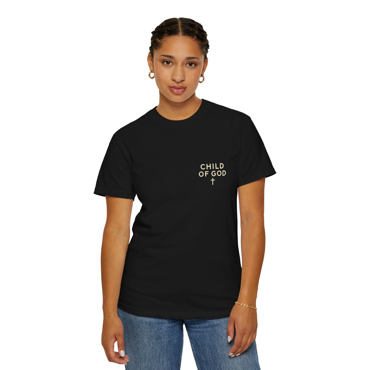 Child of God Mountain Graphic T-Shirt | Faith Action Apparel