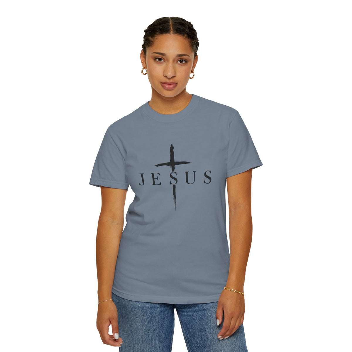 Jesus King of Kings Cross Graphic T-Shirt | Faith Action Apparel