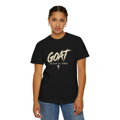 GOAT — God Over All Things | Christian Graphic T-Shirt